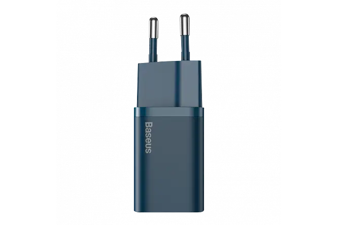 Мережевий зарядний пристрій Baseus Super Si 1Type-C + Cable Type-C to Lightning 20W TZCCSUP-B03 Blue - фото 4
