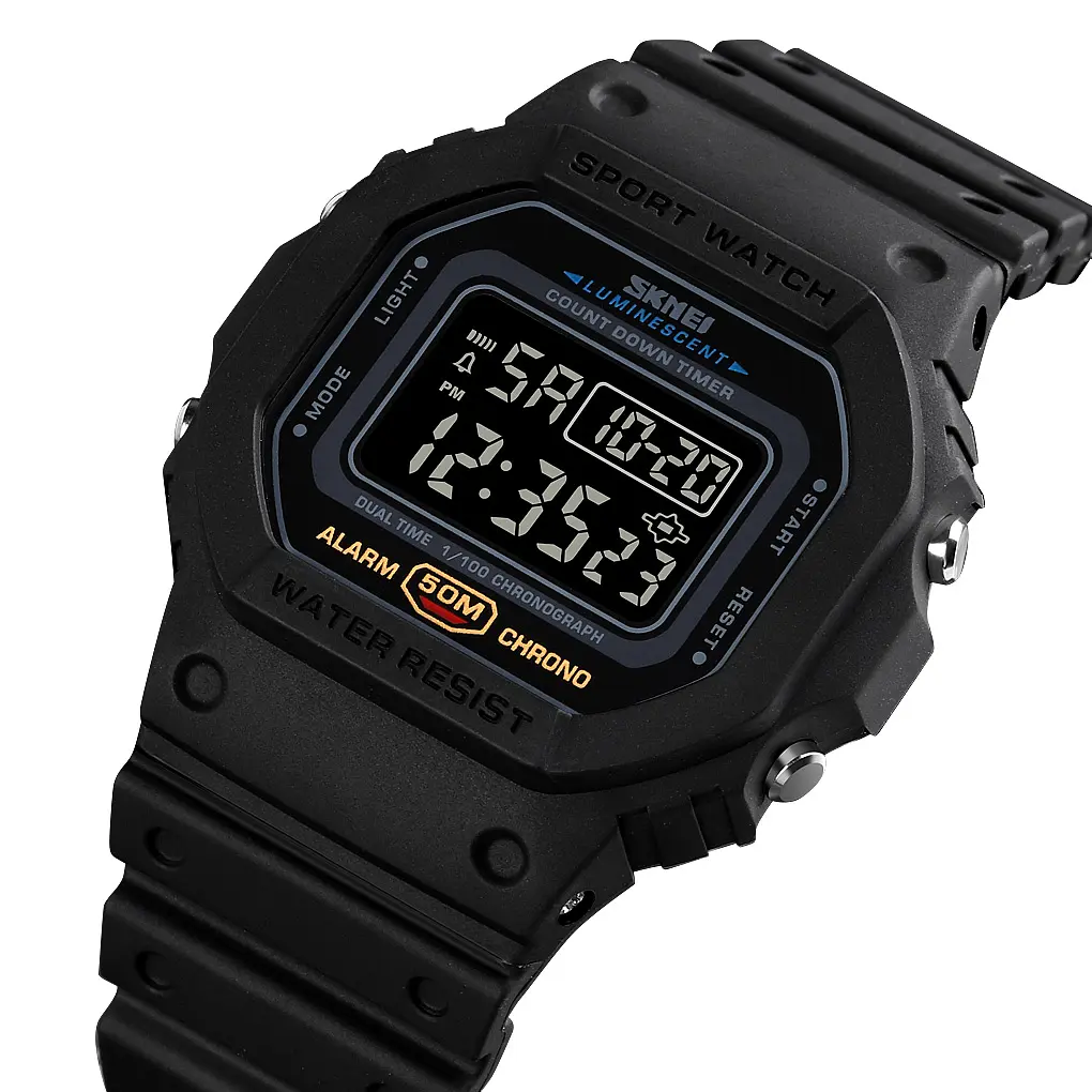 Наручний годинник чоловічий 1628 All Black Skmei acs0030671 - фото 2