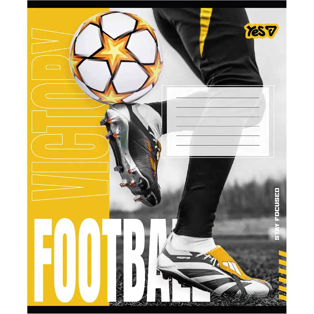 Набір зошитів Yes Football energy 18 аркушів у лінію 25 шт. (768797) - фото 2