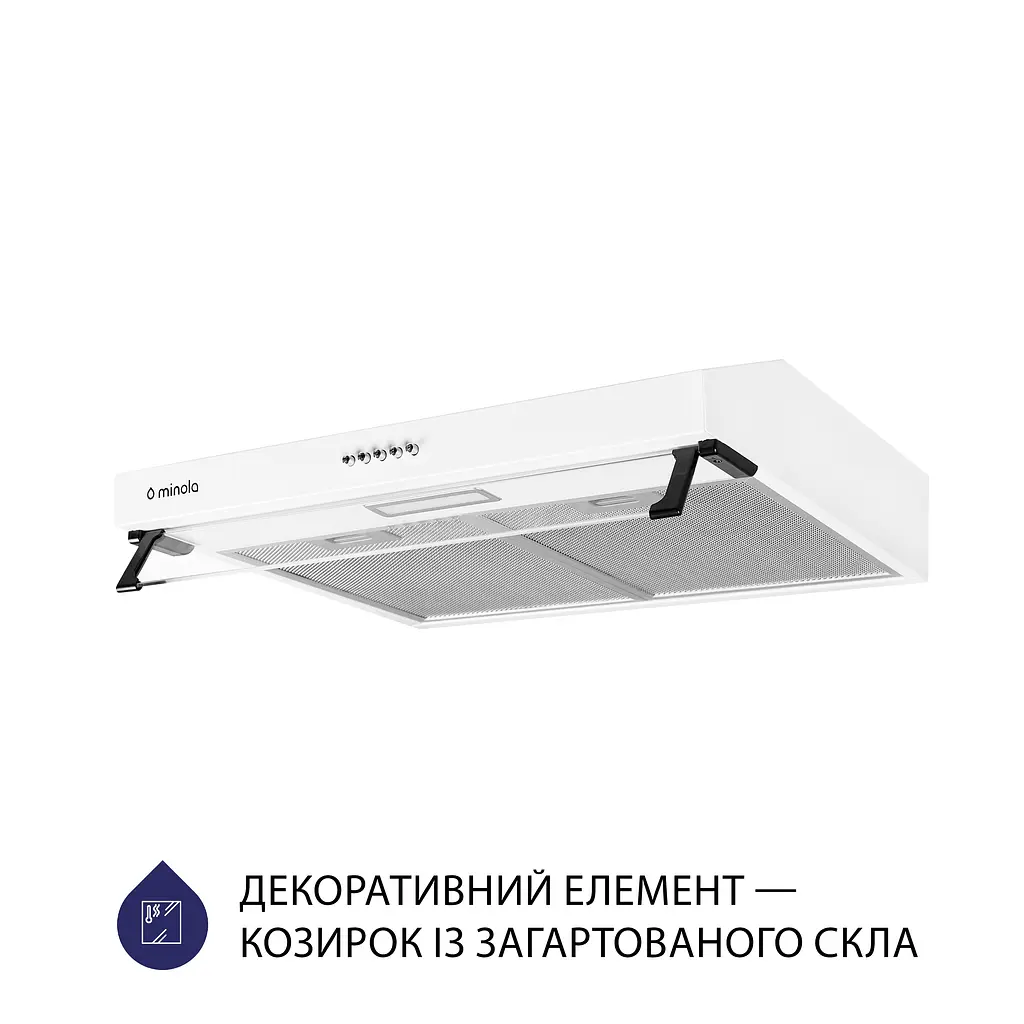 Витяжка плоска MINOLA HPL 517 WH - фото 4