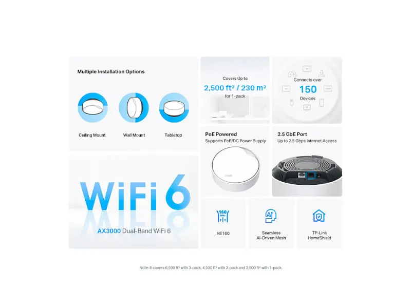 Бездротовий маршрутизатор (роутер) TP-LINK Deco X50 PoE 2-Pack - фото 11