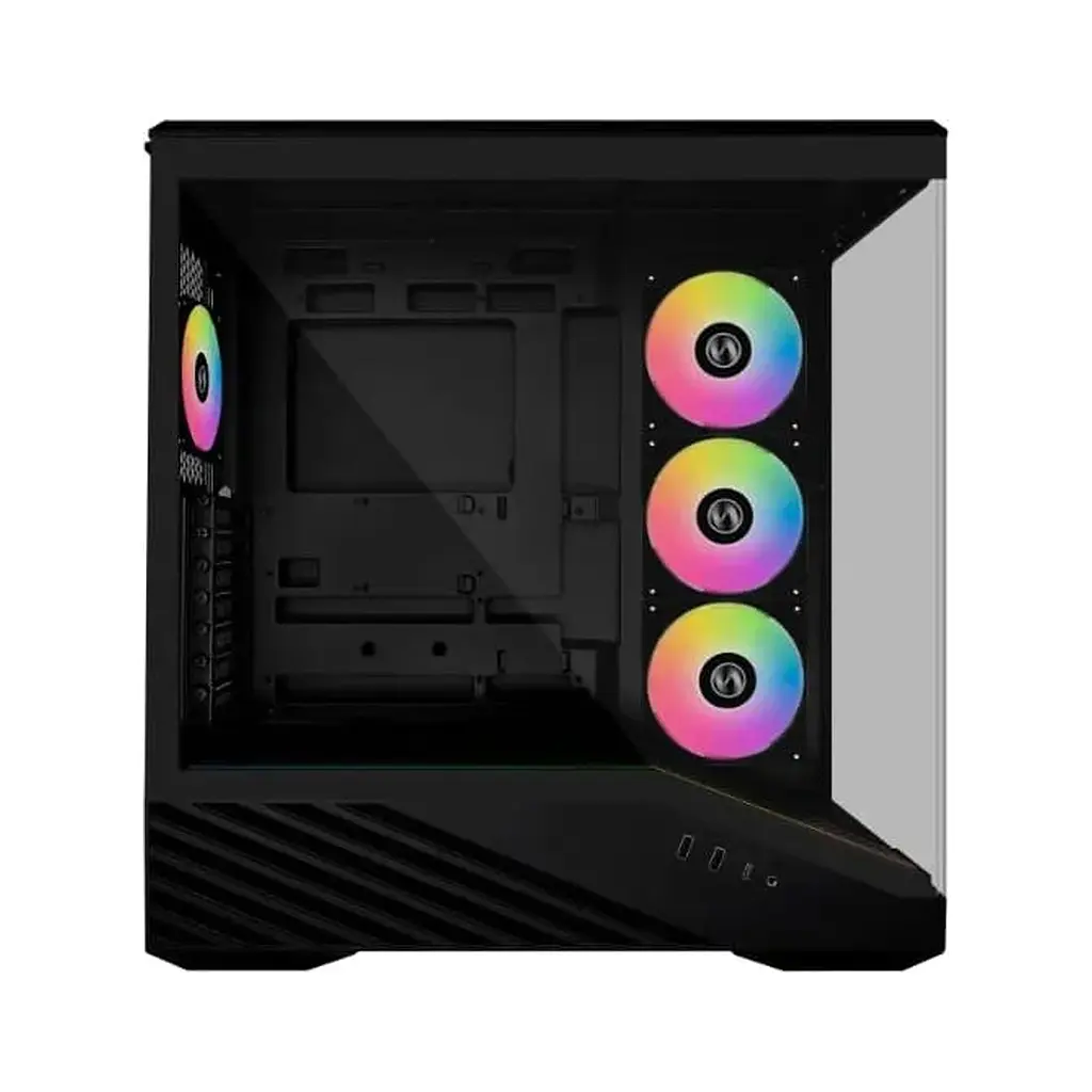 Корпус для ПК Lian Li V100R case with pre-installed four 120mm RGB PWM fan, Black (G99.V100RX.01) - фото 4