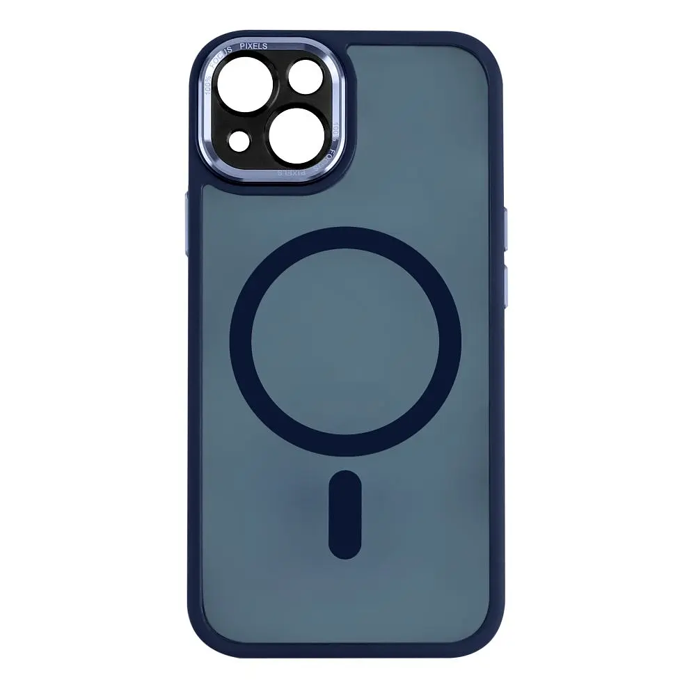 Чохол Creative TPU PC Metal Calais MagSafe Apple iPhone 14 Dark Blue