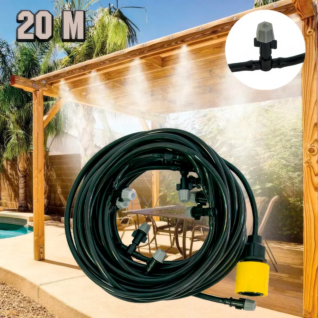Система туманоутворення Patio Mistcooling Lit BD-10FT 20 м, для поливу та охолодження, під 1" і 3/8" - фото 2