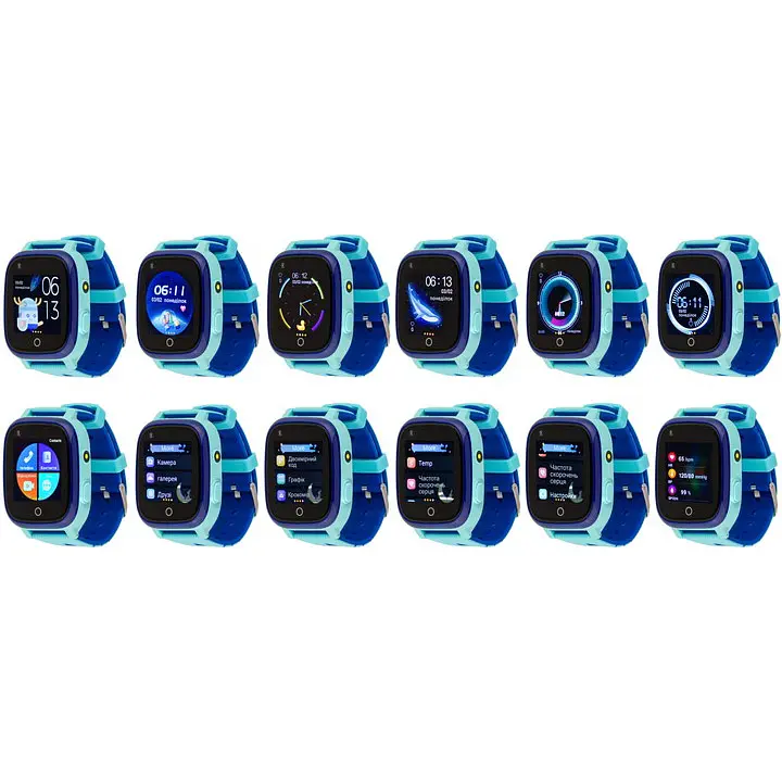 Дитячий водонепроникний смарт-годинник AmiGo GO005 4G WIFI Thermometer Blue [59322] - фото 5