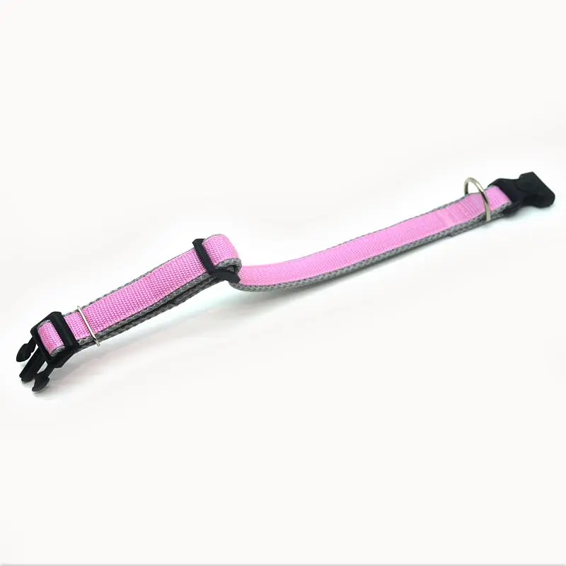 Нашийник для собак Zoo-hunt Стиль 2,0 см 25-38 см капроновий рожево-сірий - фото 2
