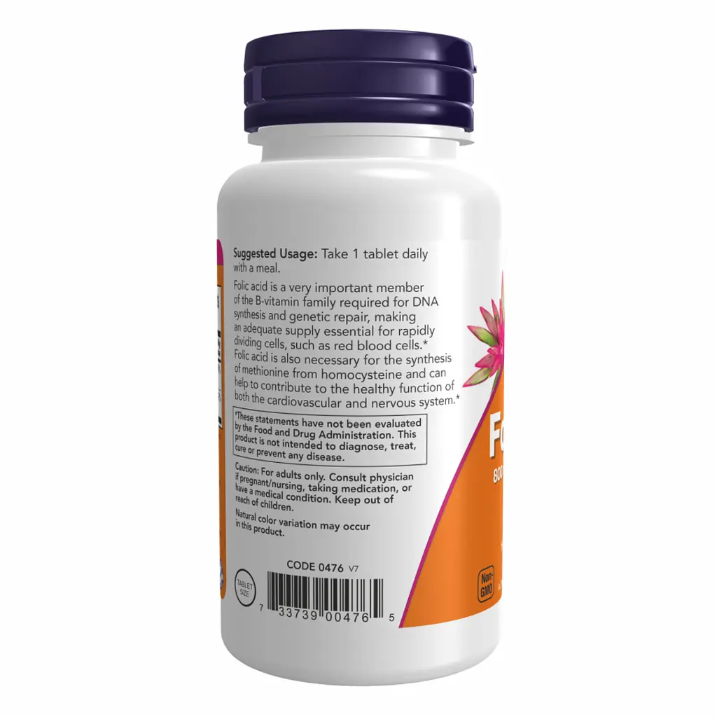 Фолієва кислота Folic Acid 800 mcg 250 tabs - фото 3