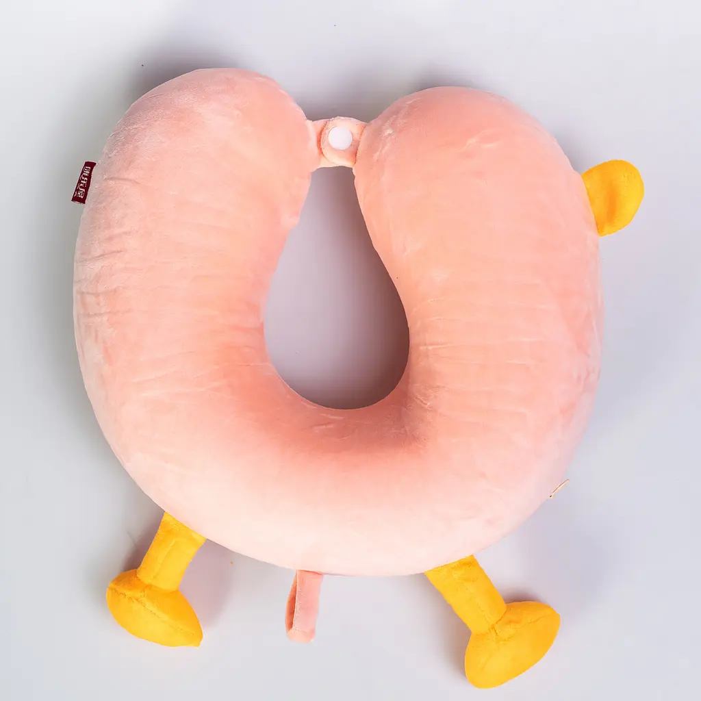 Подушка для шиї Yiwu Duck HP-56-4P U-подібна ортопедична Memory Foam рожева - фото 2