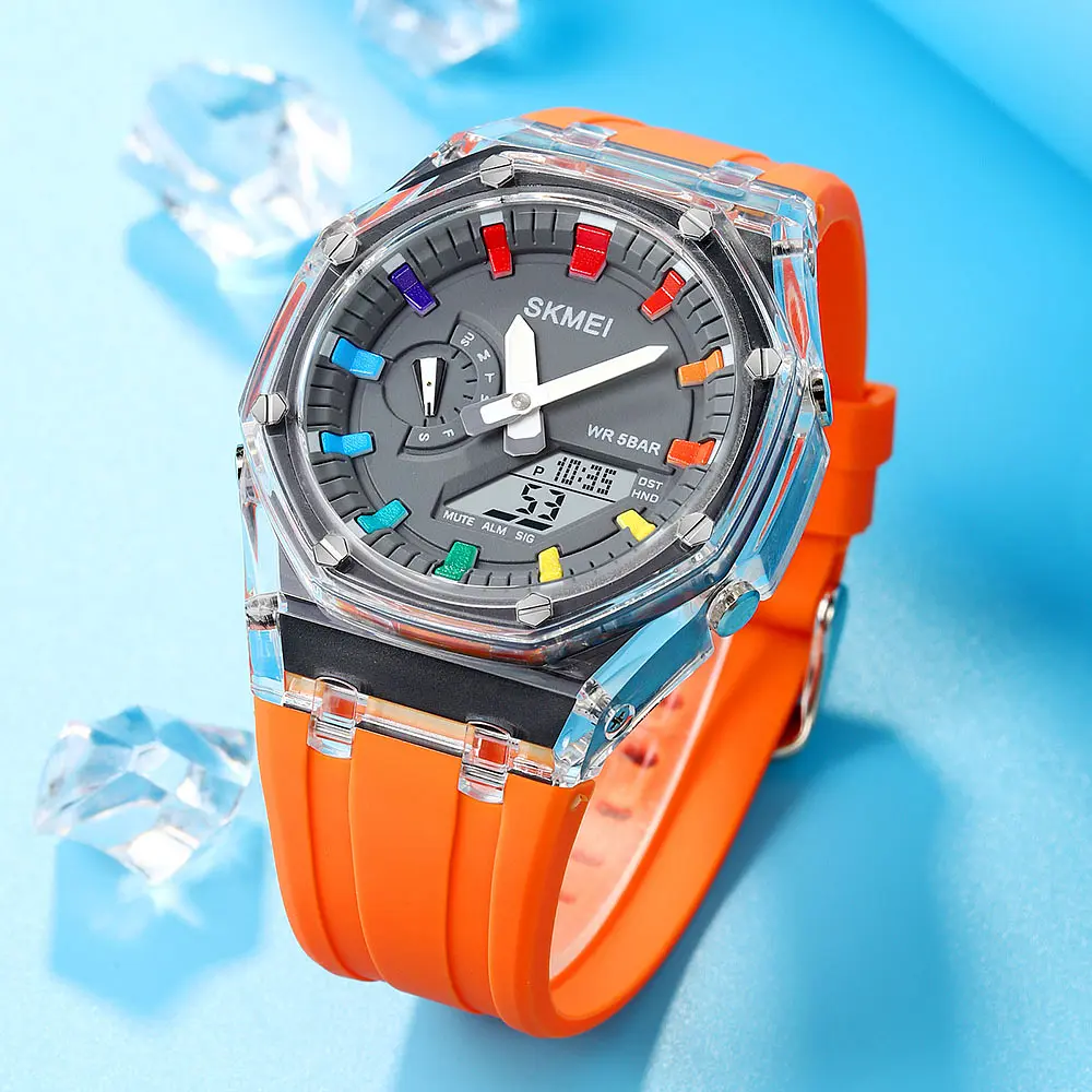 Часы наручные 2100OG Orange Skmei acs0030288 - фото 5