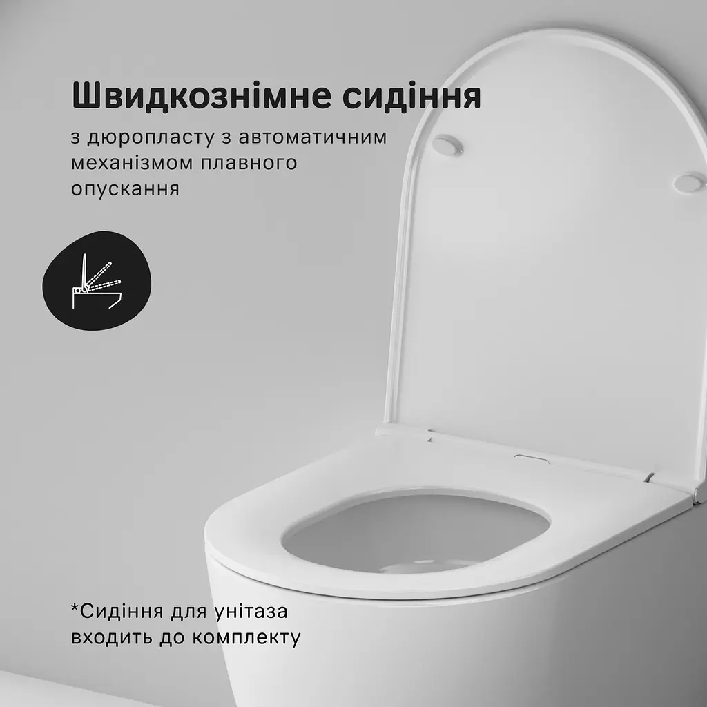 Унітаз підвісний AM.PM Func AquaSpin Rimless з сидінням Soft Close дюропласт white CFA1902SC - фото 5