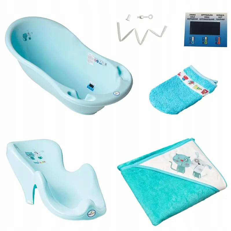 Ванночка с набором аксессуаров Tega Baby Кот и Пес 102 см light blue (PK-102-101) - фото 2