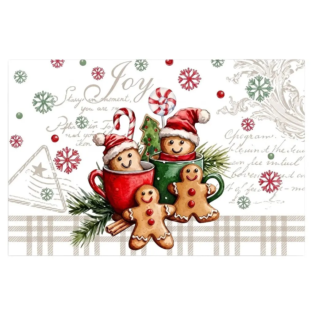 Набір серветок сервірувальних Ardesto Christmas Cookies сірий 30 х 45 см 2 шт. (ART15GB)