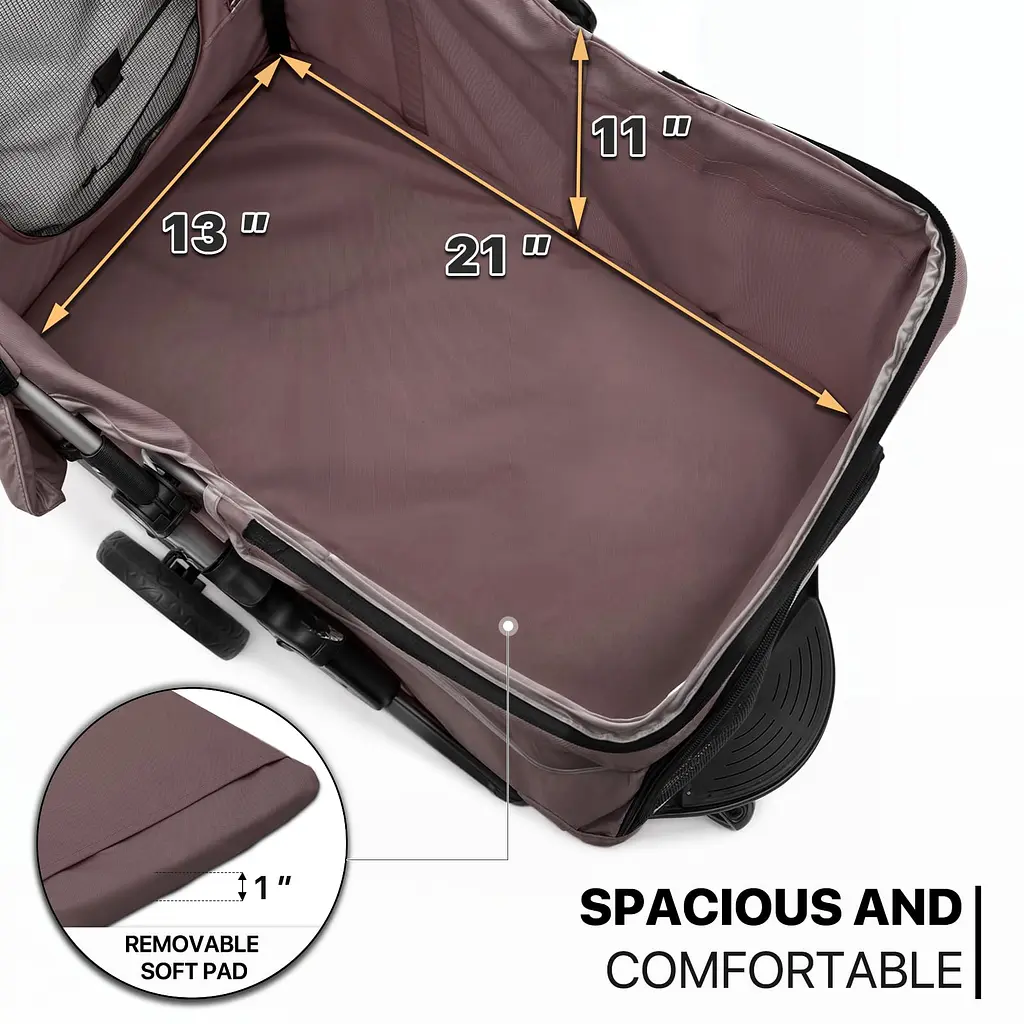 Коляска для котів та собак Bestopet Люпосанчик BS-RL-16 Brown - фото 5