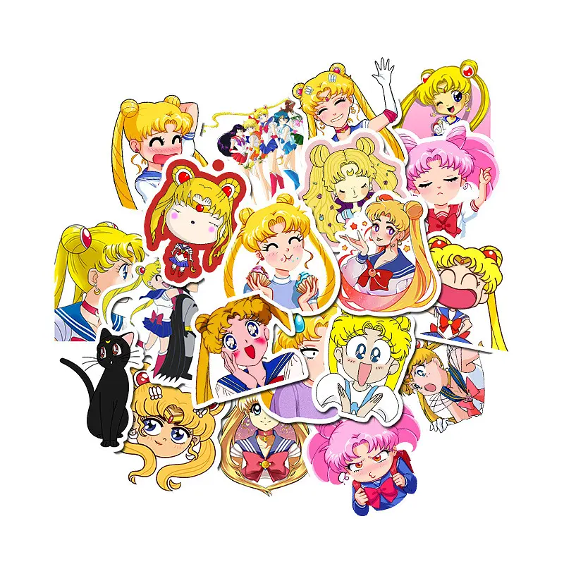 Стікерпак Сейлор Мун Набір наклейок GeekLand Sailor Moon 50 штук - фото 3