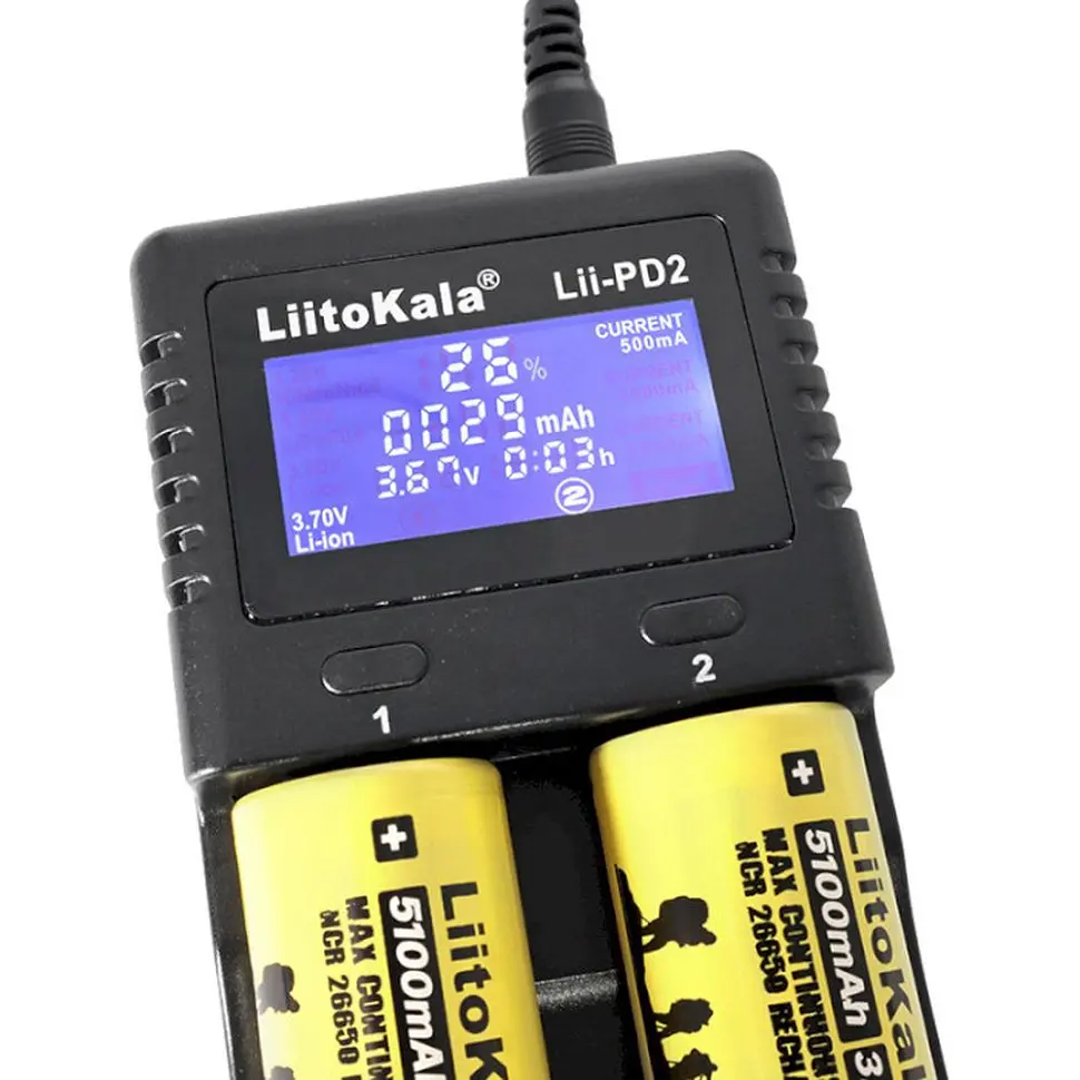 Зарядний пристрій Liitokala Lii-PD2+car EU charger - фото 5