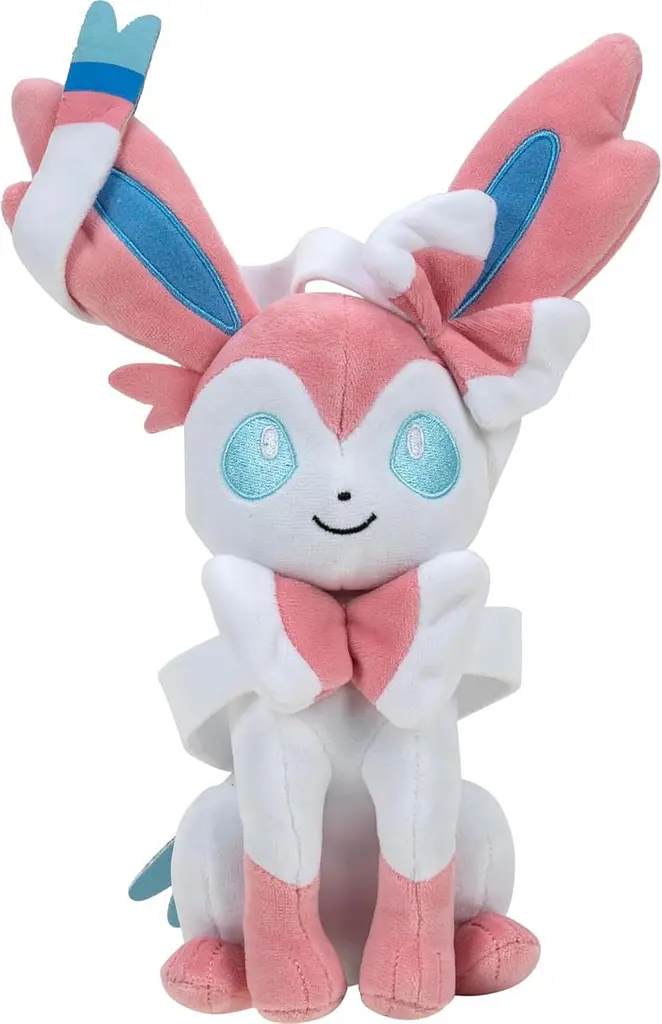 М'яка плюшева іграшка покемон Сільвеон Jazwares Pokémon Sylveon PKW3450 20 см офіційна ліцензція рожево-блакитна (SKU-265) - фото 5