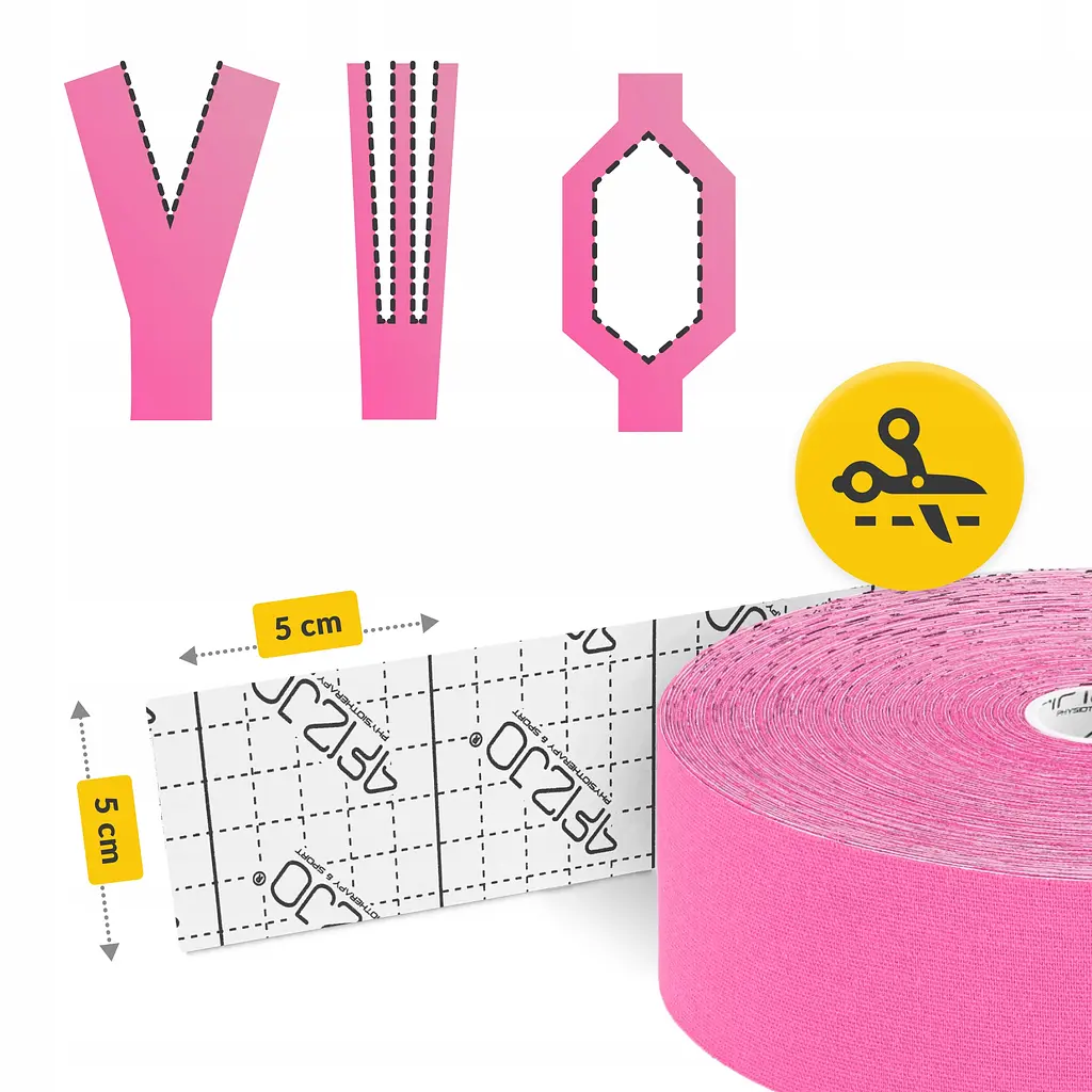 Стрічка кінезіологічна (кінезіо тейп) 4FIZJO 5 см x 31 м Sky Pink (P-5905973405553) - фото 8