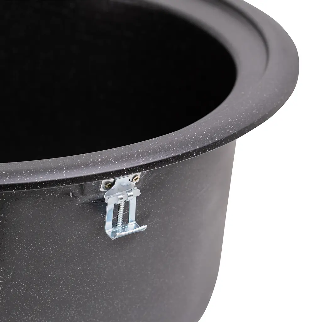 Кухонна мийка Lidz D510/200 BLM-14 (LIDZBLM14D510200), Чорний - фото 6