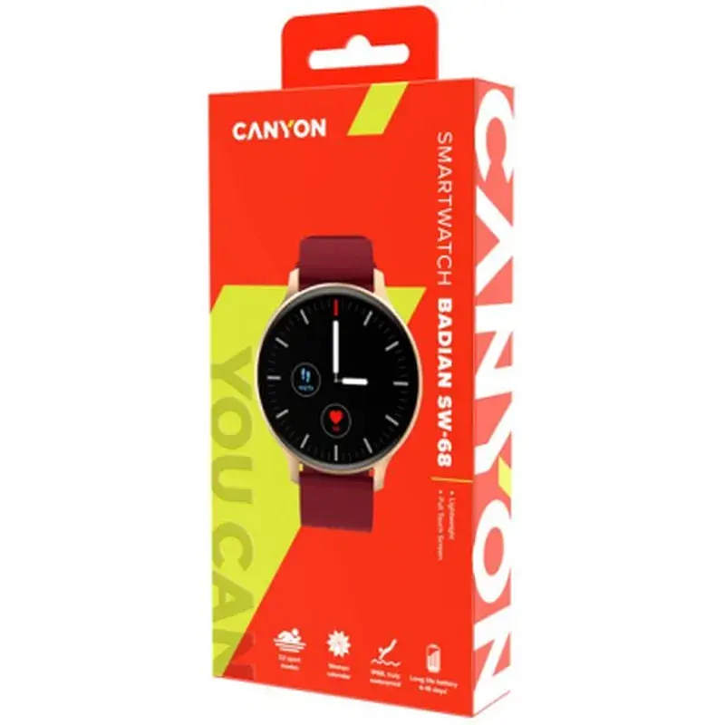 Смарт-годинник Canyon CNS-SW68RR Badian Red (CNS-SW68RR) - фото 8