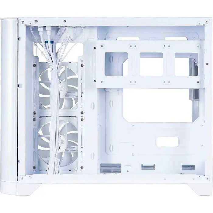 Корпус 1stPlayer UV6, White, без БП, Mini Tower, Micro ATX/Mini ITX, 2xUSB 3.0, макс. CPU – 157 мм/VGA – 400 мм, 3x120 мм ARGB, боковая и передняя панель из закаленного стекла (UV6-WH-2FC7R-W-1FC7-W) - фото 4