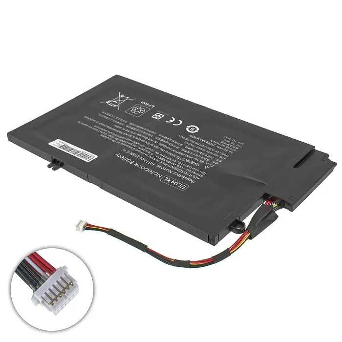 Акумулятор HP EL04XL (ENVY 4-1000, 4-1100, 4-1200, SLEEKBOOK 4T-1000 series) 14.8V 2700 mAh 40Wh Black - фото 2