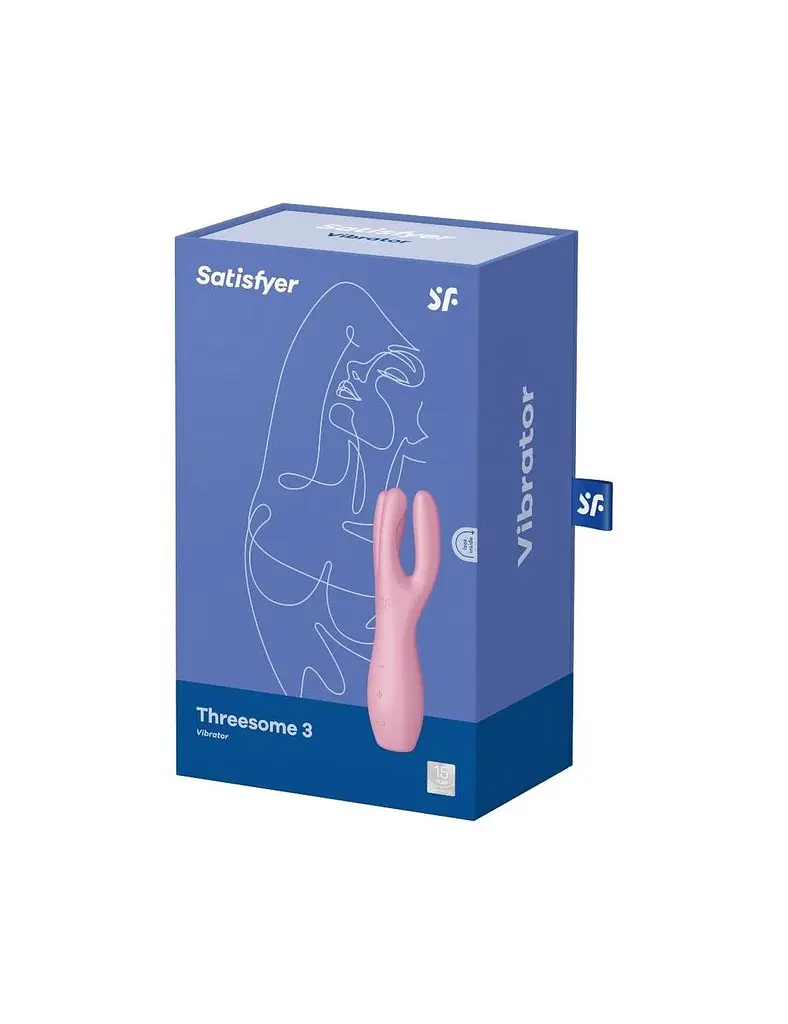 Кліторальний вібратор Satisfyer Threesome 3 Pink з трьома пальчиками - фото 4