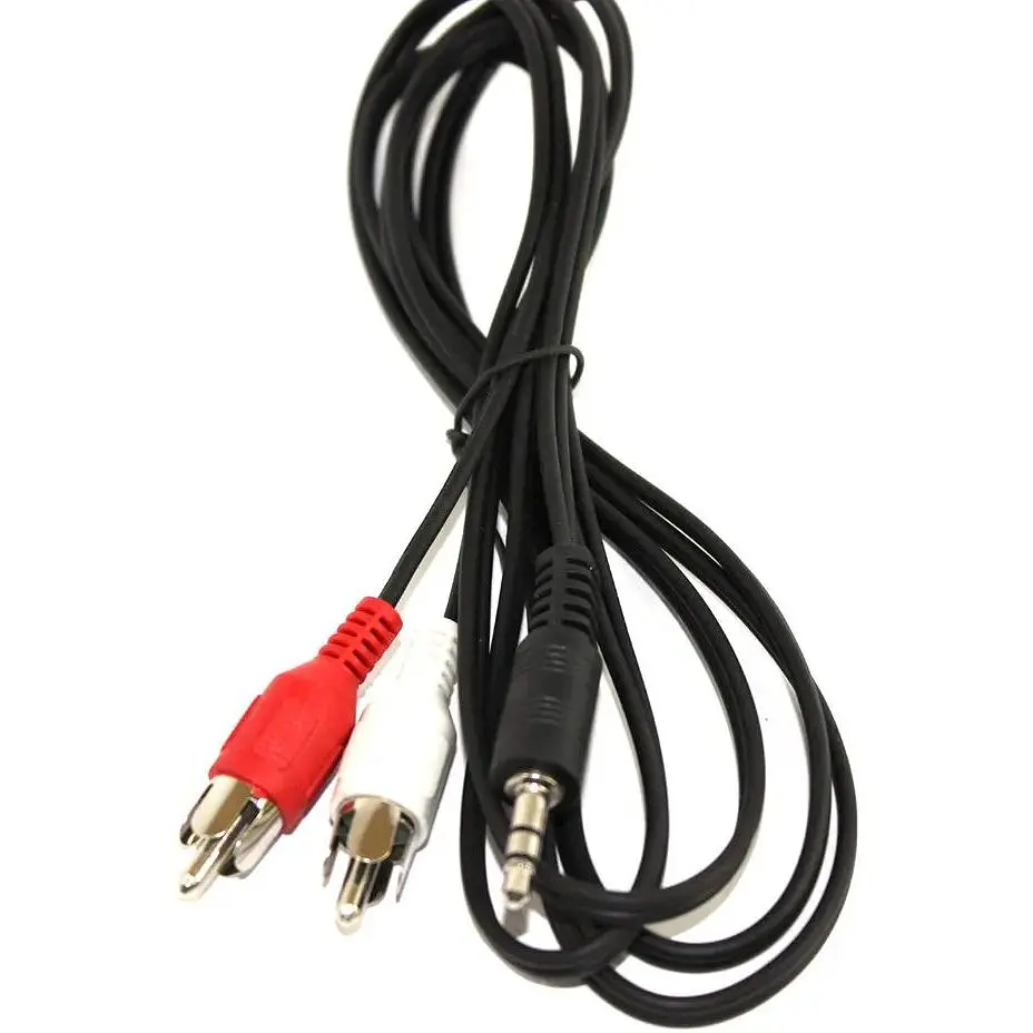 Кабель AUX 3.5 мм мини джек - 2 * RCA (тюльпана) 1.5 м - фото 3