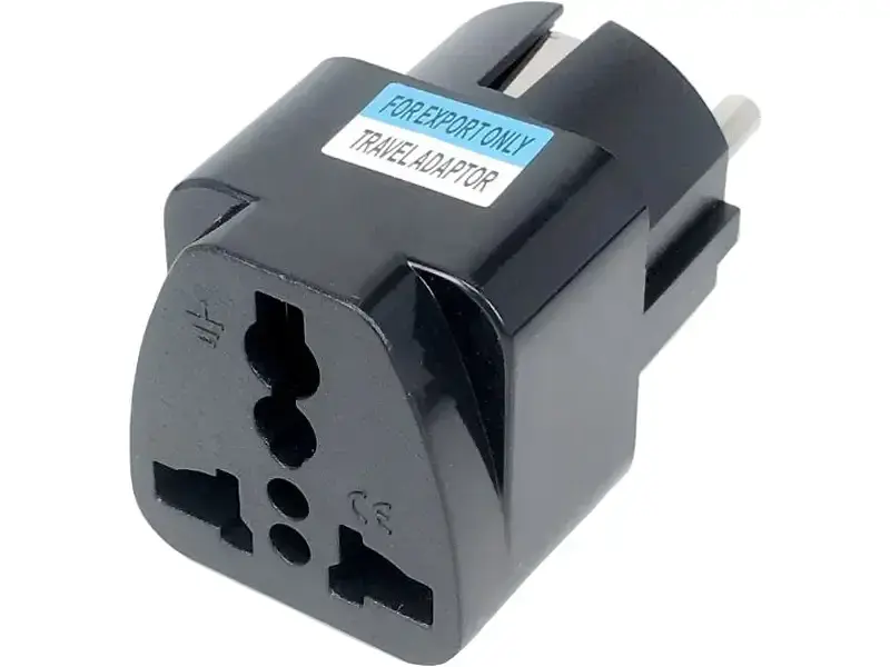 Перехідник мережевий Dynamode US/UK/AU на EU Black