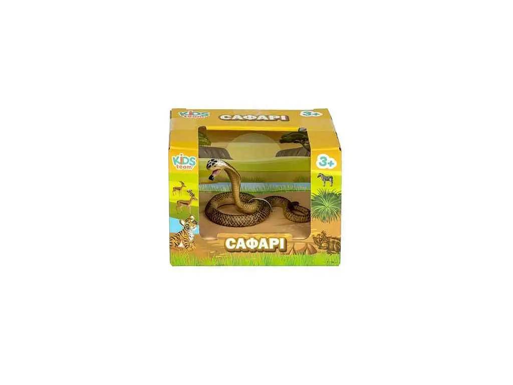 Фігурка KIDS TEAM ANIMALS тварини "Сафарі" Q9899-A80 Королівська Кобра - фото 3