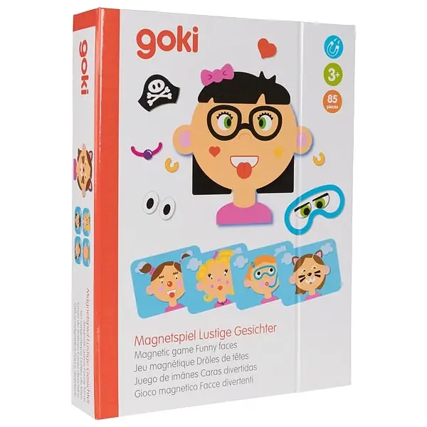 Развивающая игра Goki Забавные гримасы Девочка, 85 элементов (58492G) - фото 4