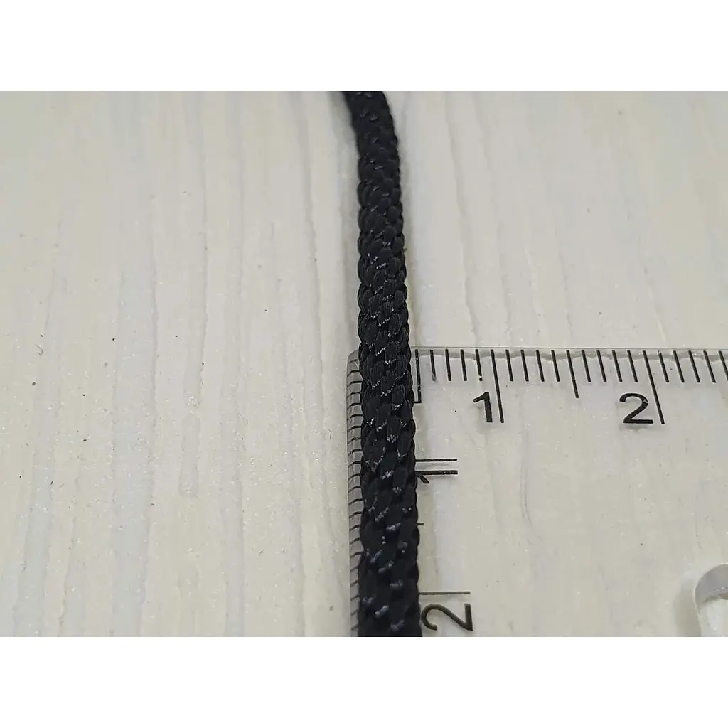 Ювелирный шелковый шнурок Golden Time с золотыми вставками. Ц2033ШЧ2 55 - фото 3