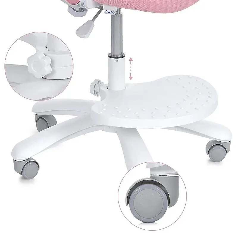 Дитяче крісло Bambi M 6057-8 з підлокітником і підніжкою рожеве (RLT48544) - фото 6