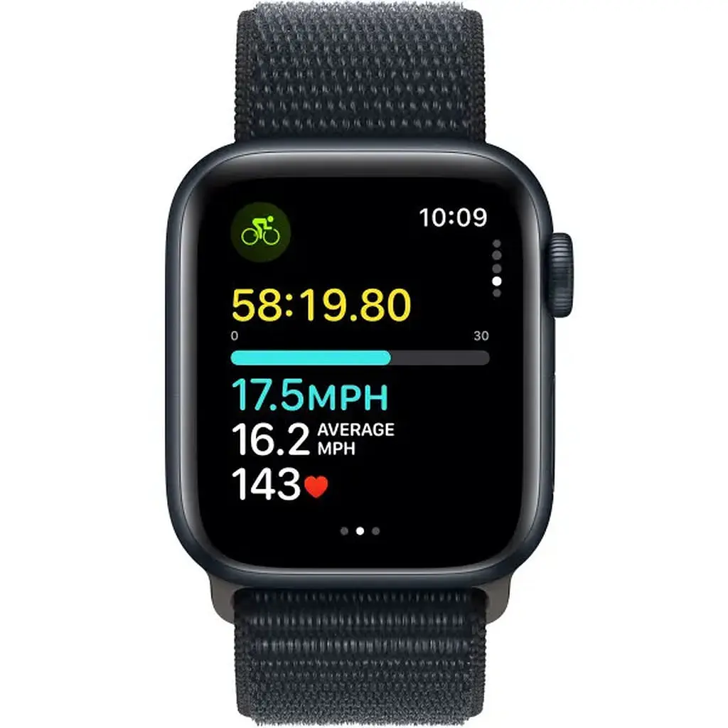 Apple Watch SE 2 GPS 40mm Midnight Aluminium with Midnight Sport Loop MRE03 UA - фото 3