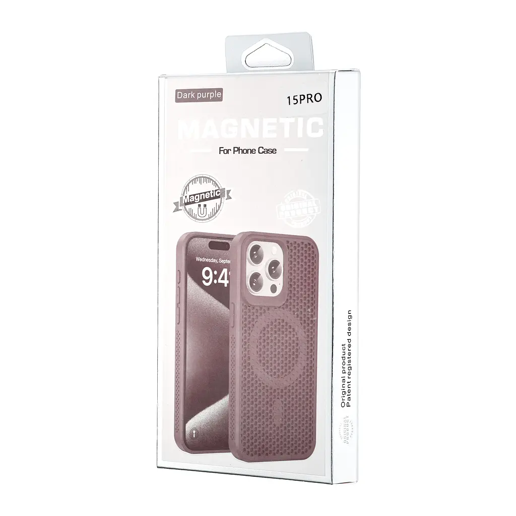 Чохол Silicone Cooling Сase with MagSafe iPhone 15 Pro Purple - фото 2