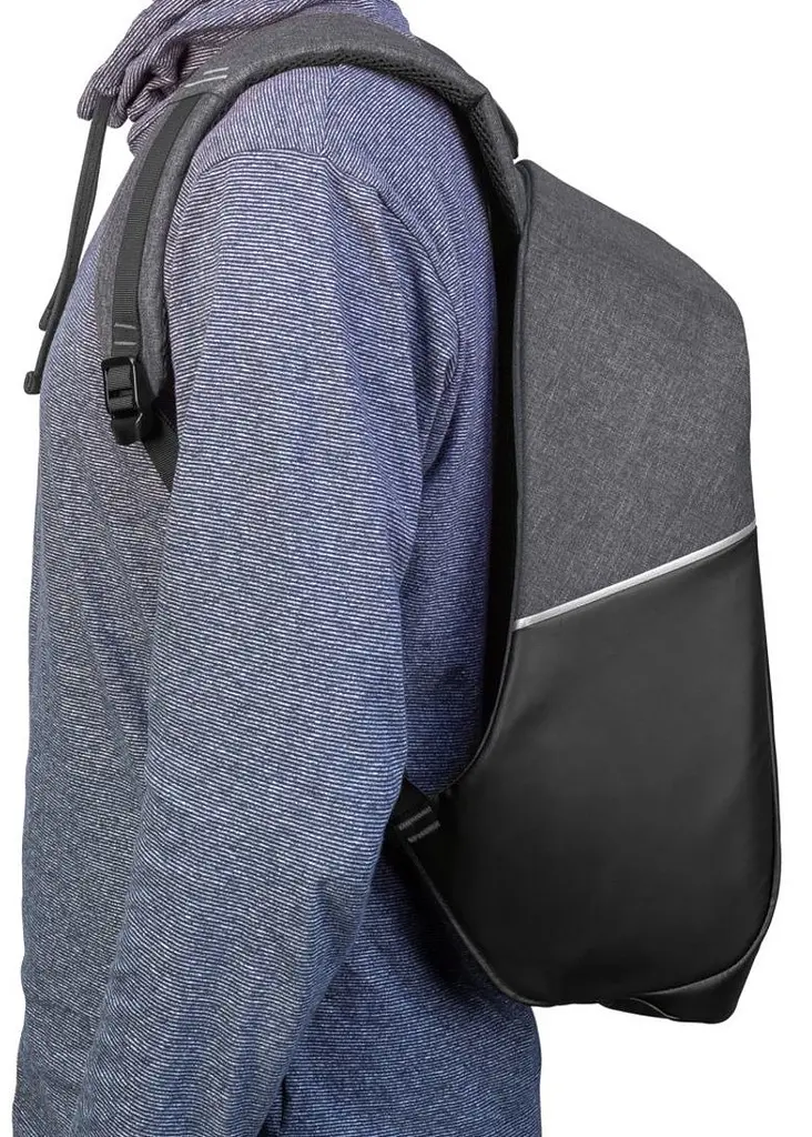 Рюкзак антизлодій з Rfid Topmove IAN352250 12L Бордовий з чорним - фото 4