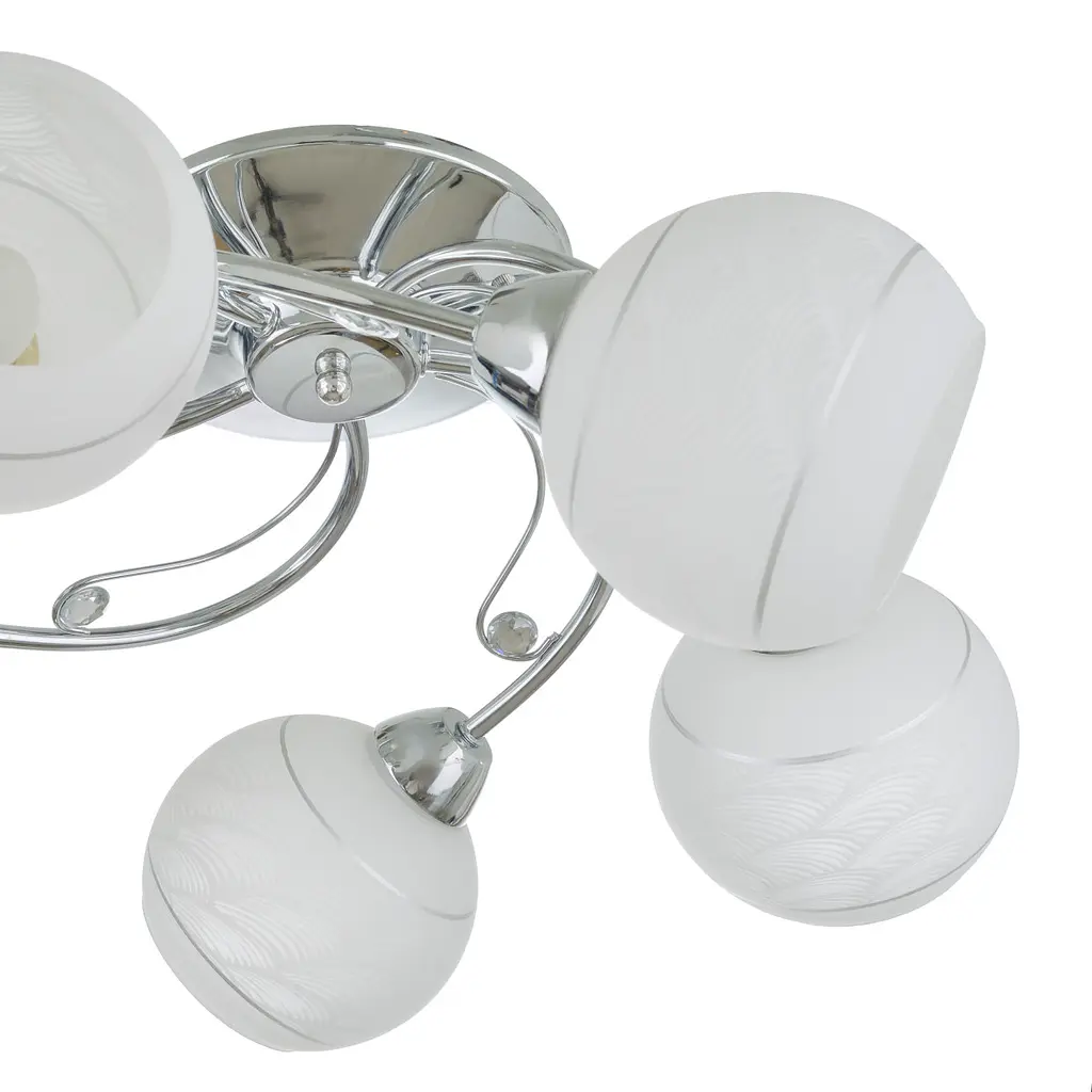 Люстра потолочная Brille в спальню E27 60W CH (LK-691C/5) - фото 2