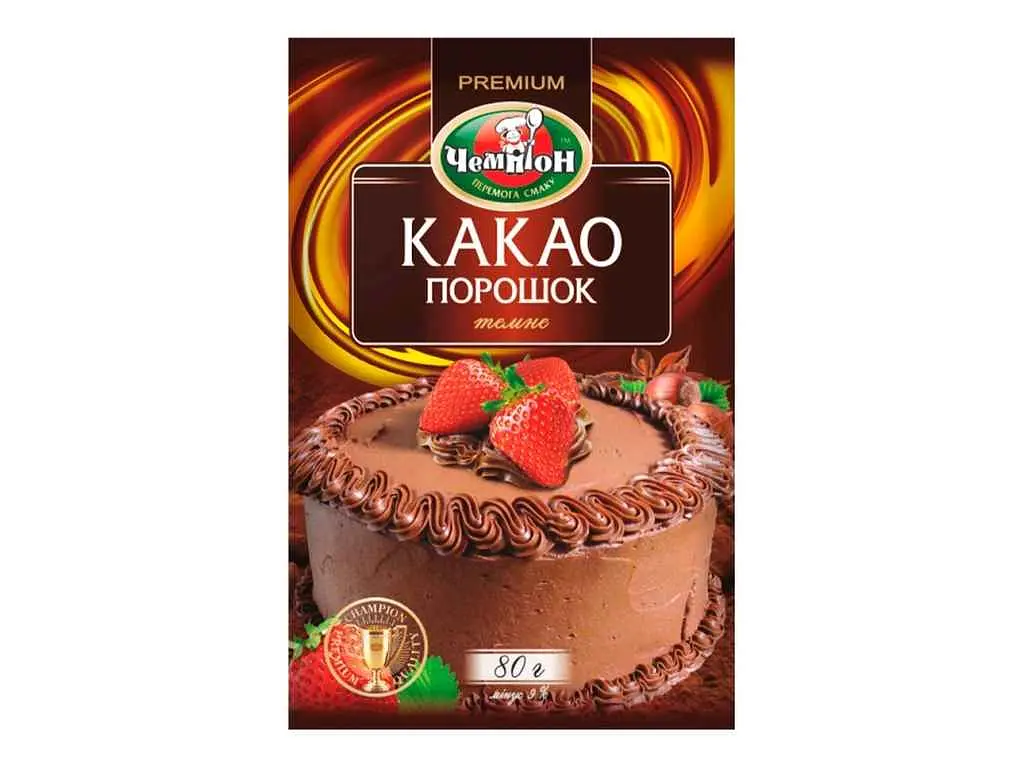 Какао Чемпіон 80г ТЕМНЕ м'яка уп