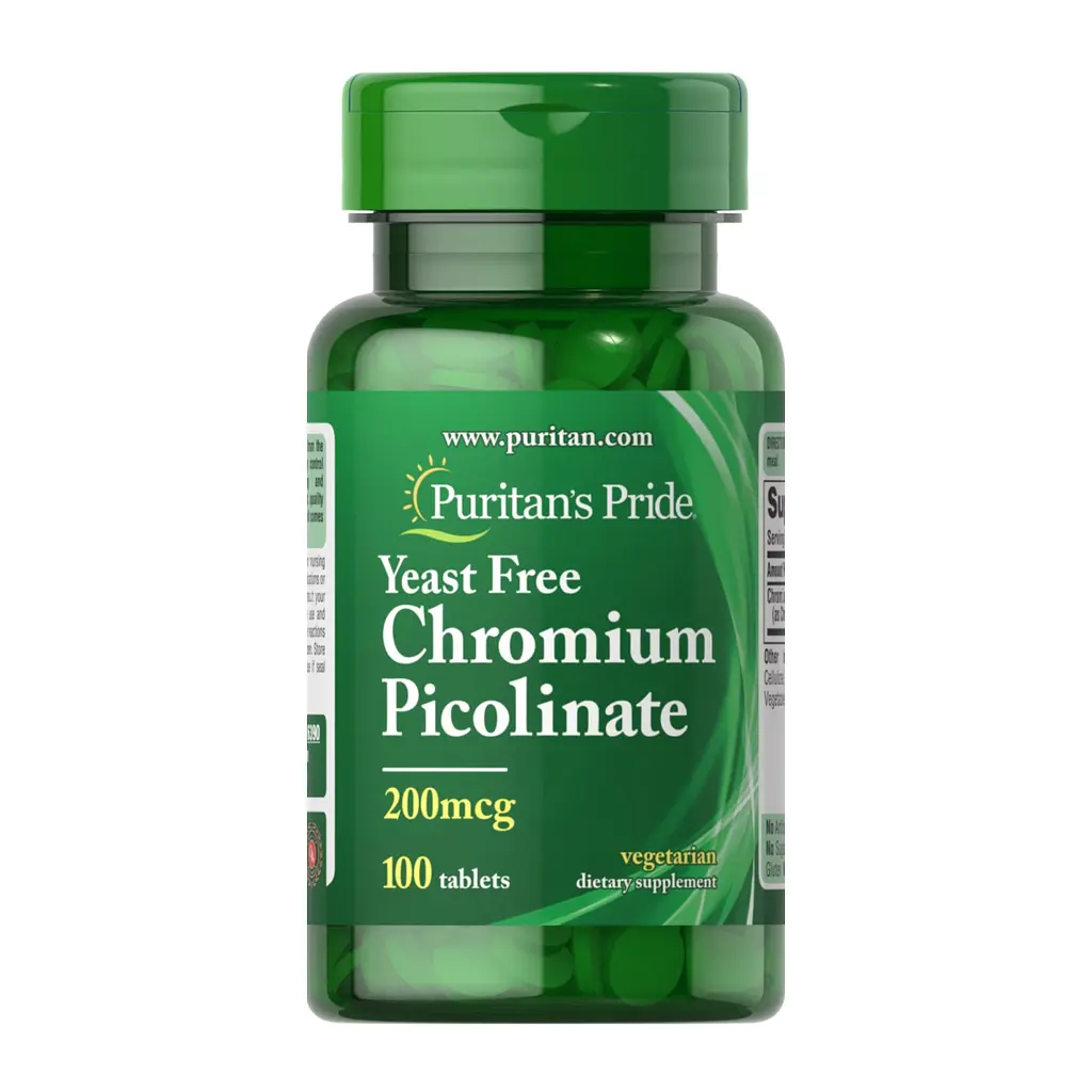 Хром піколінат Chromium Picolinate 200 mcg Yeast Free 100 таблеток