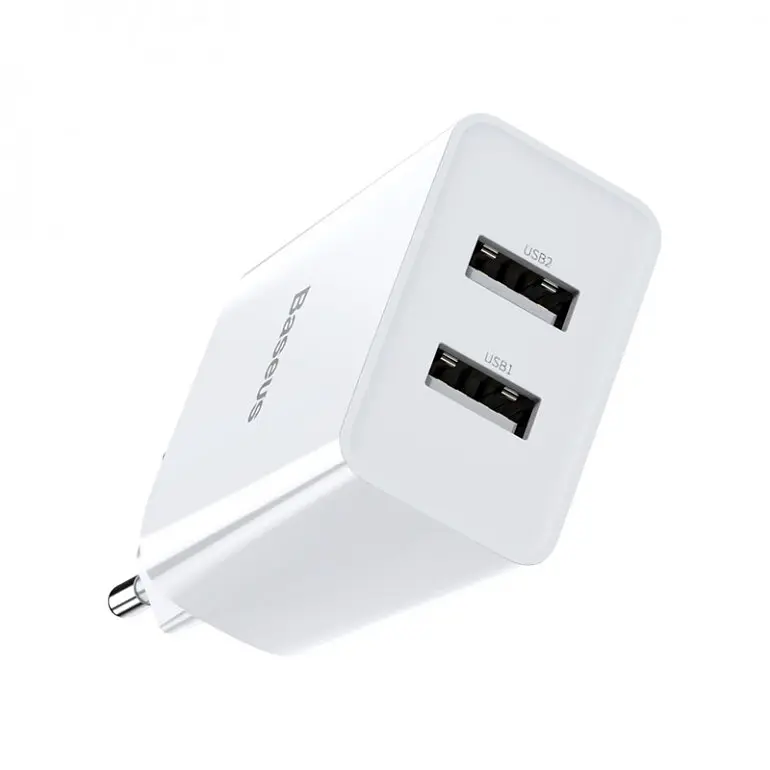 Зарядное устройство для Baseus Speed ​​Mini Dual USB 10.5W Белый (CCFS-R02) - фото 4
