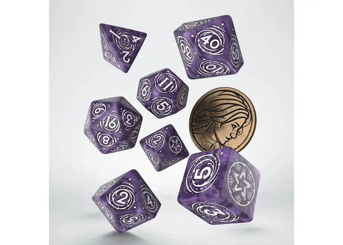 Набор кубиков The Witcher Dice Set. Yennefer - Lilac and Gooseberries , 7 шт. (SWYE03) - фото 2