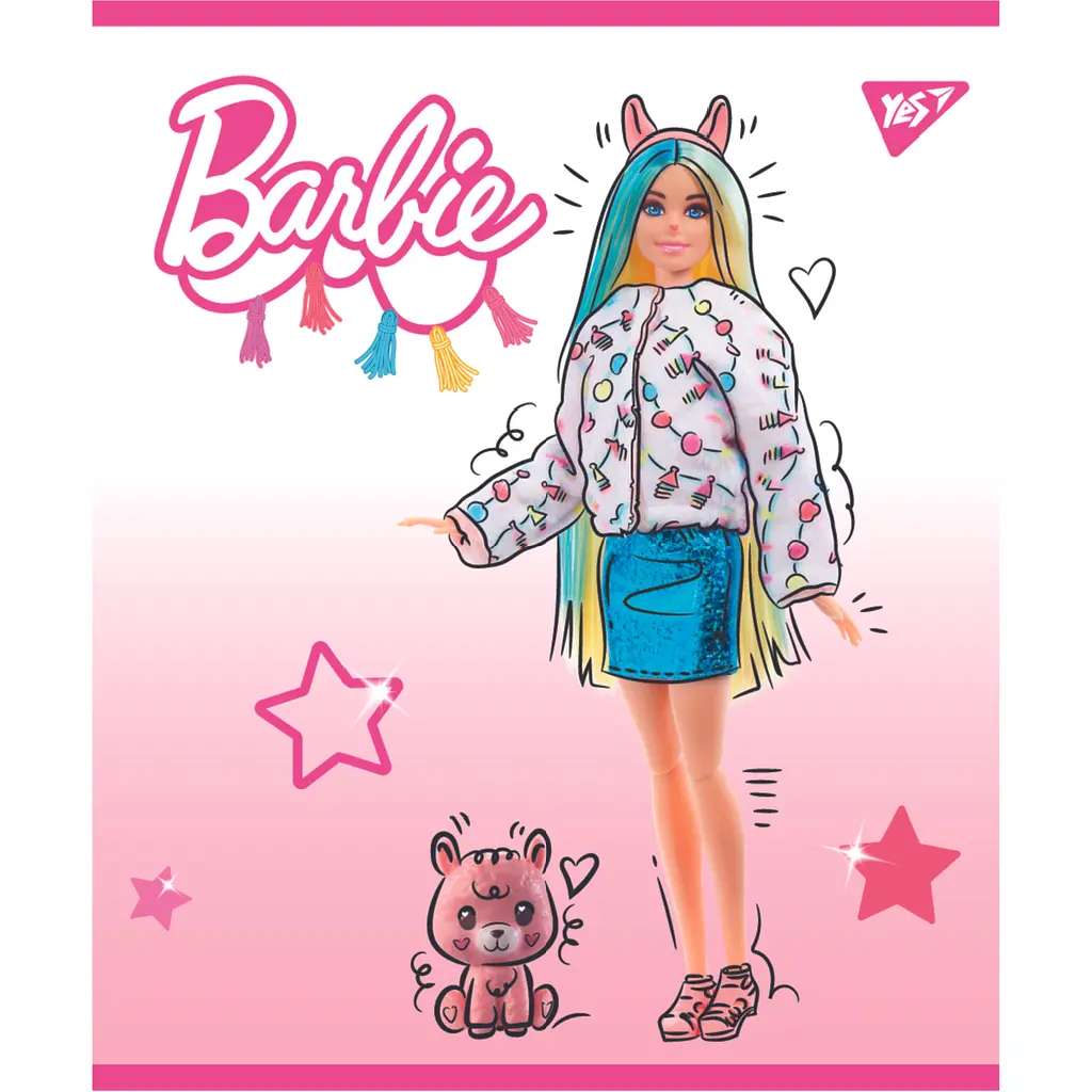 Набор тетрадей Yes Barbie А5 в линейку 18 листов 10 шт. (766825) - фото 3