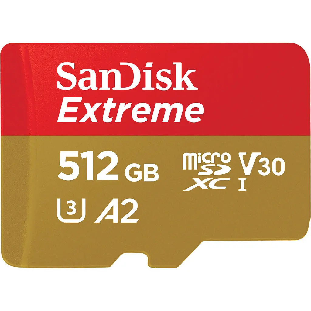 Карта памяти SanDisk 512GB microSD class 10 UHS-I U3 V30 Extreme (SDSQXAV-512G-GN6MA) - фото 2