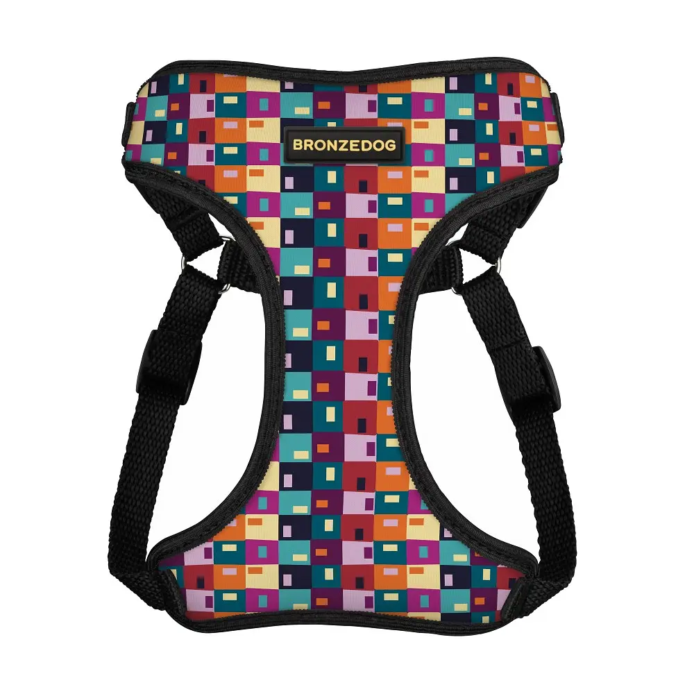 Шлея для собак Bronzedog Sport Печворк S 16х14х2 см - фото 2