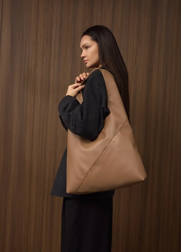 Жіноча сумка Sambag HOBO M кавовий 35 х 40 х 8 см (53200021) - фото 3