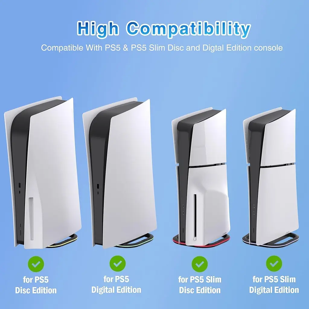 Підставка для консолі Honcam HC-A3775 RGB для PS5/PS5 Slim/PS5 Pro [165756] - фото 6
