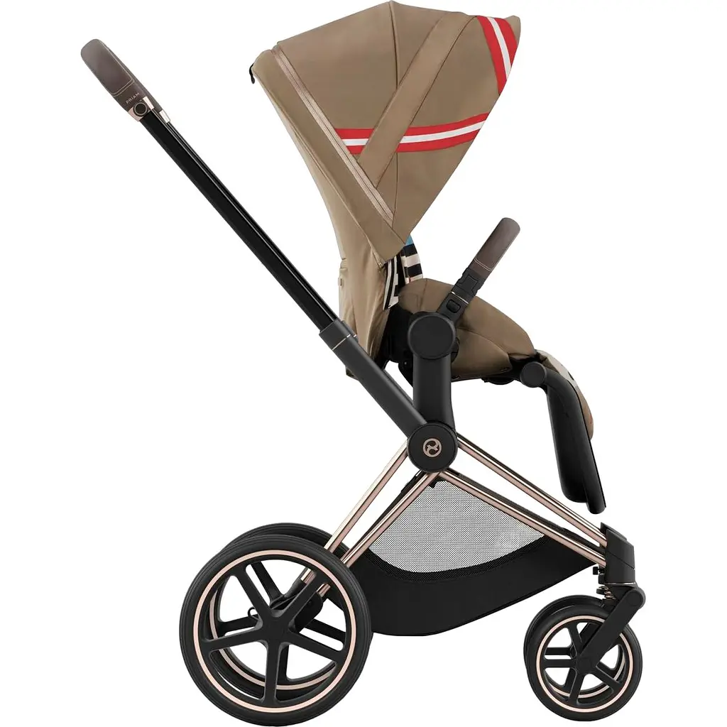 Люлька Cybex Priam Lux by Karolina Kurkova One Love + Комплект текстилю для прогулянкового блоку Cybex Priam KK One Love + Шасі Cybex Priam з каркасом LS RBA Chrome Black - фото 5