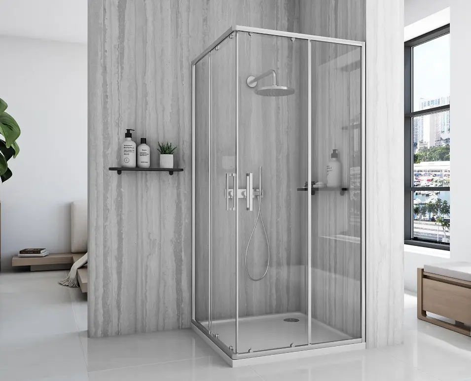 Душова кабіна Rea City 100x80 nickel brush REA-K6497 - фото 3