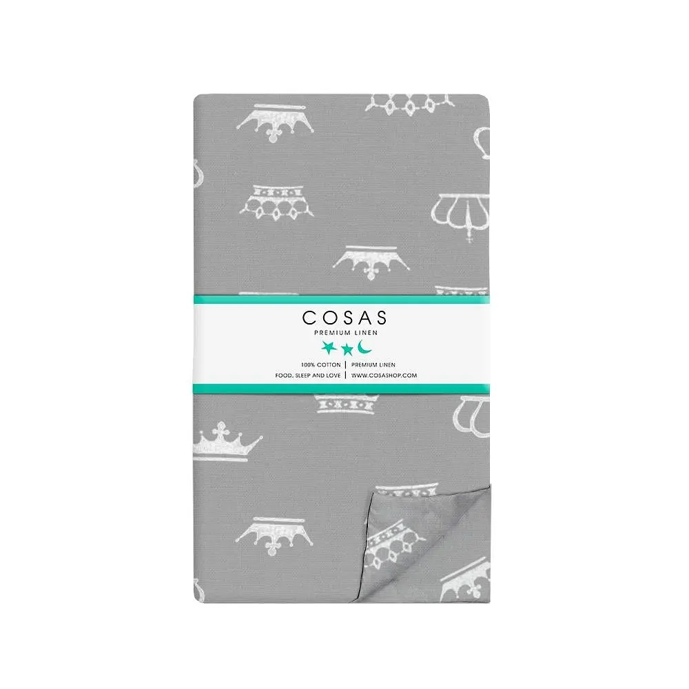 Комплект постільної білизни Cosas євро GREY CROWN 200 x 220 см (Crown_Grey_1_70) - фото 4