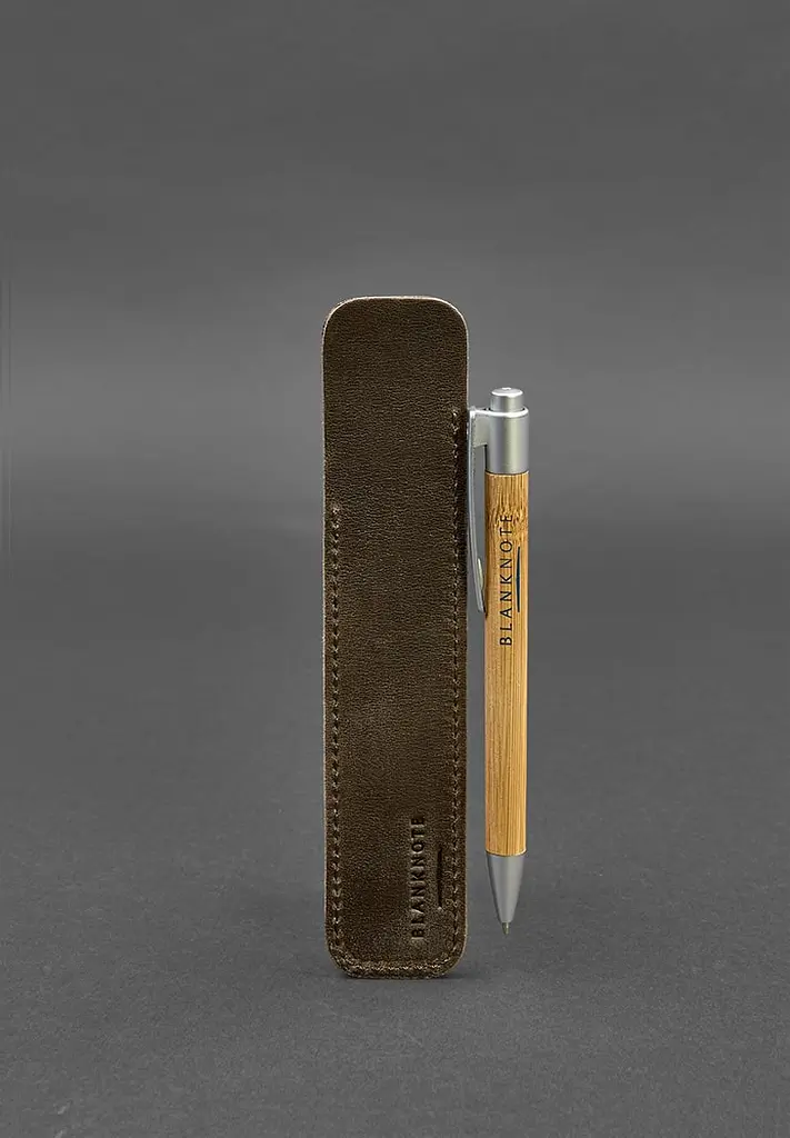 Шкіряний чохол для ручки 2.0 Темно-коричневий - фото 3