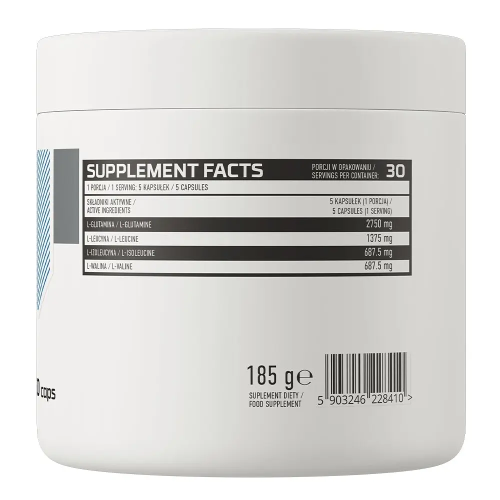 Амінокислота BCAA OstroVit BCAA + Glutamine, 150 капсул - фото 2